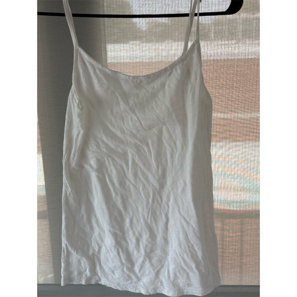 Victoria's Secret Cami Tank Top Womens M White Lounge Sleepwear Scoop Neck